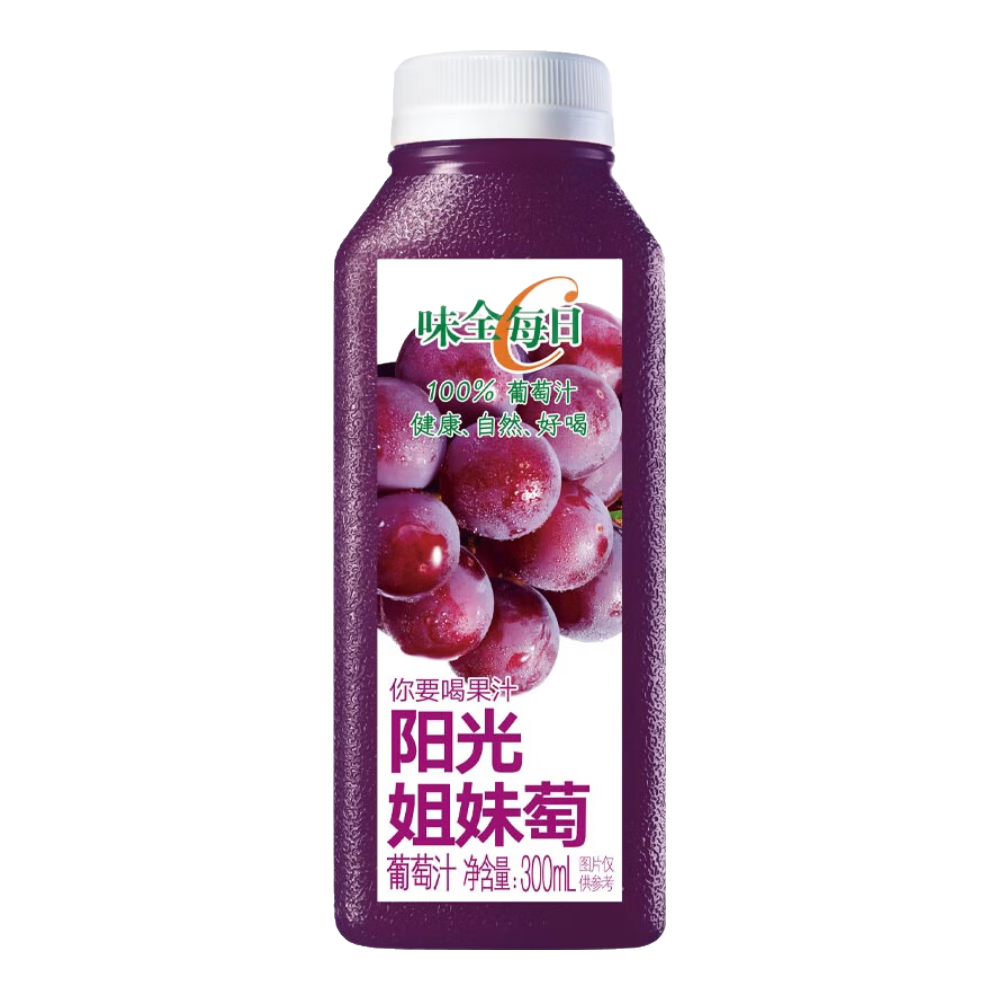 味全每日C葡萄汁300ml*4冷藏果蔬汁饮料 礼盒装送礼 43.54元（地区送苹果汁4瓶