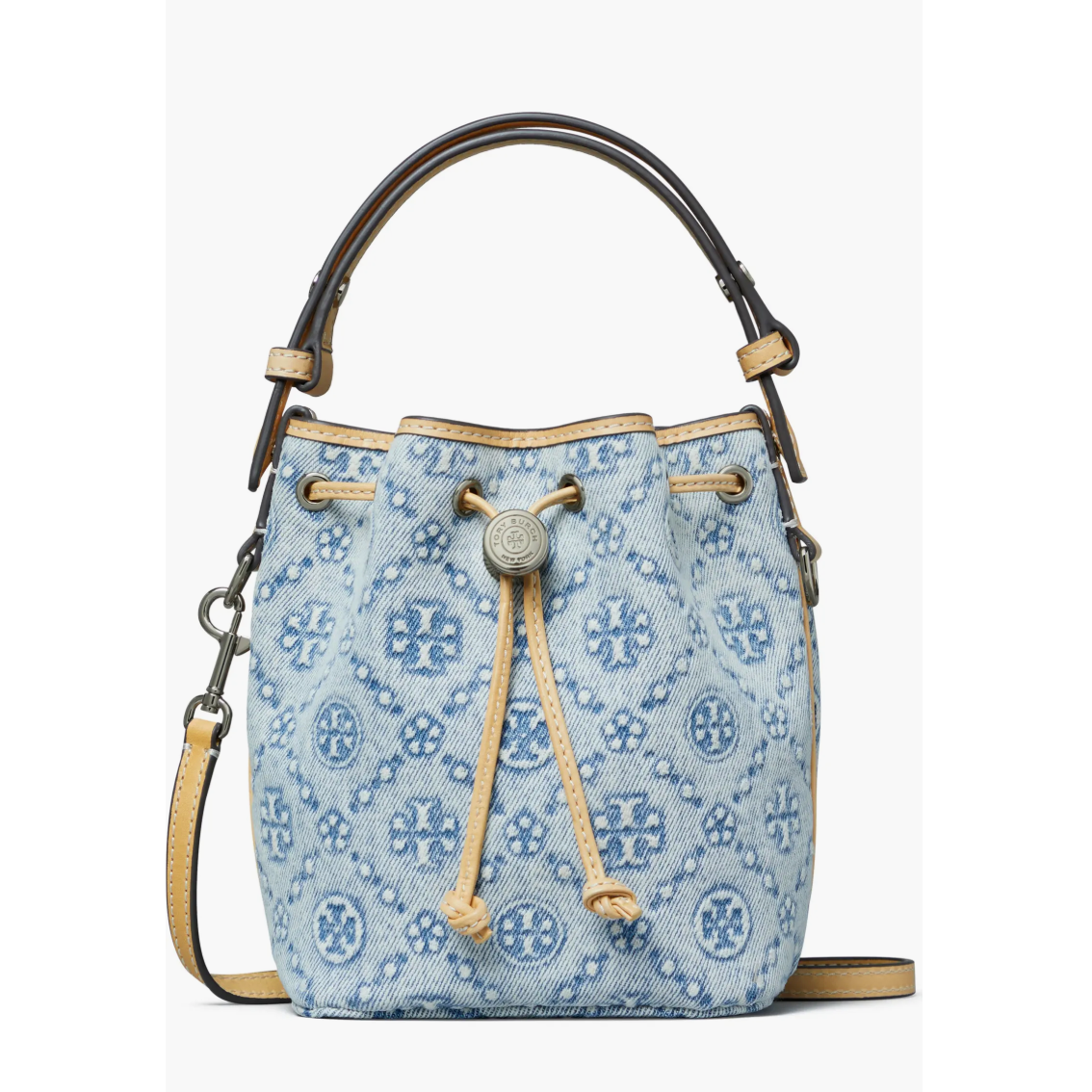 Tory Burch Mini T Monogram Denim 湯麗柏琦水桶包 $428（約3129.24元）