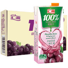 汇源 果汁 100%葡萄汁1L*5盒 25.92元（需用券）