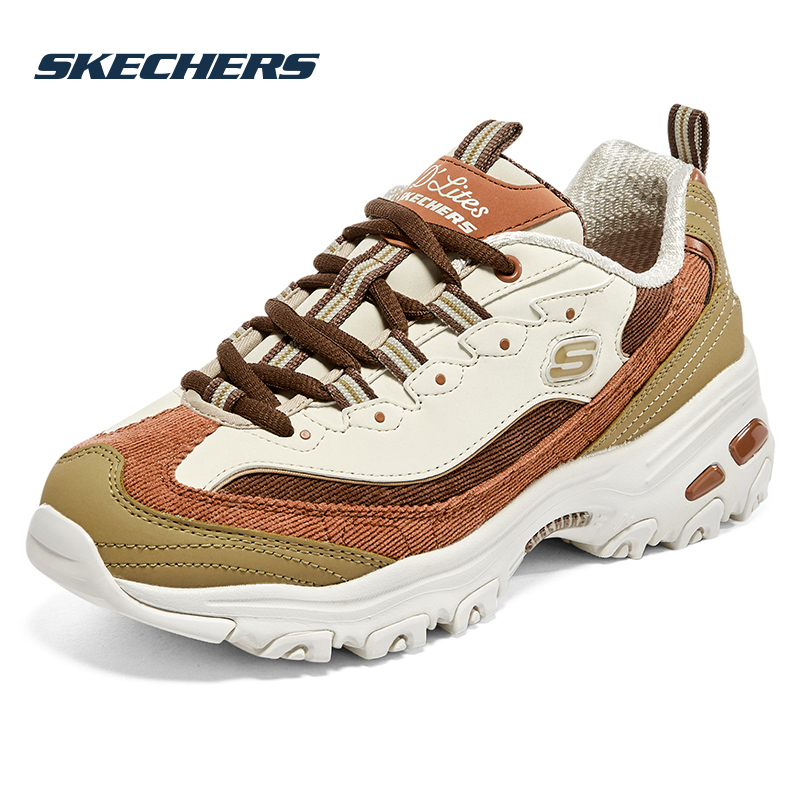 SKECHERS 斯凯奇 女鞋奶茶熊二代秋季新款枫糖拿铁熊猫鞋官方正品运动休闲鞋