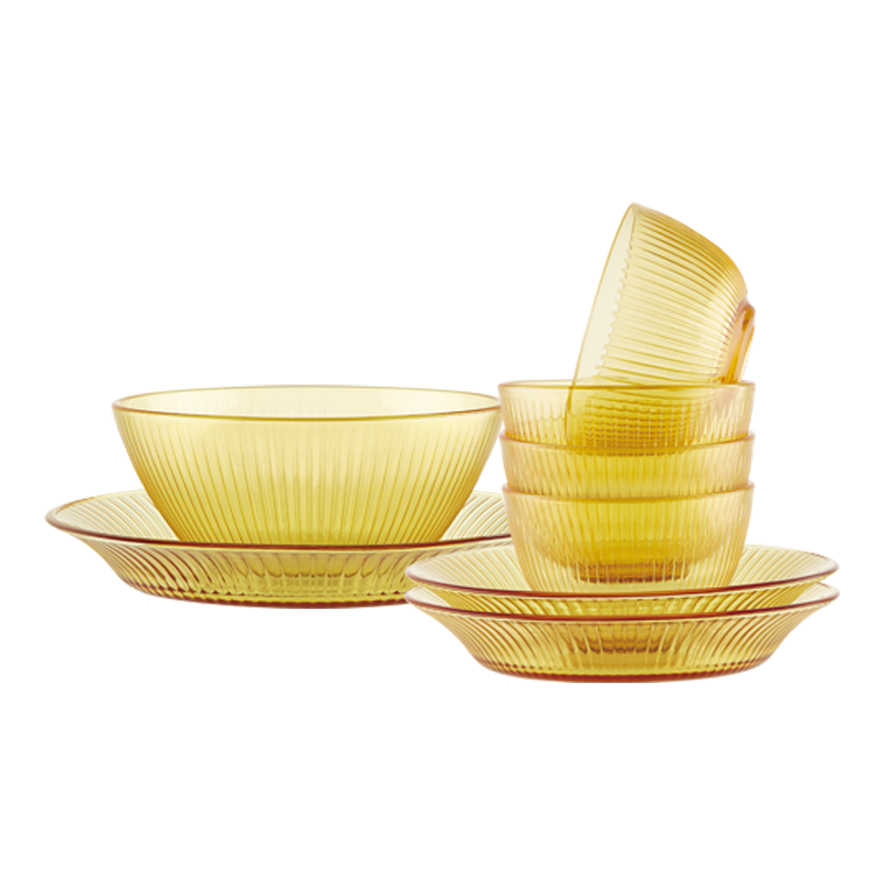 再降价、预售：VISIONS 康宁 耐热高硼硅玻璃餐具 8件套+凑单 39元（需凑单）