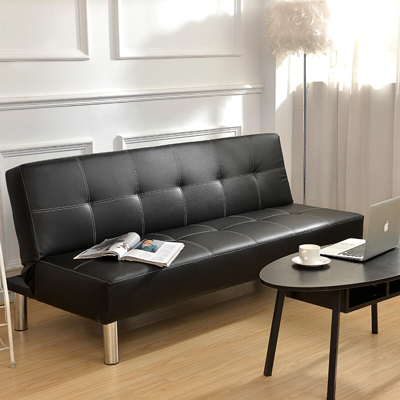 华恺之星沙发床两用折叠双人沙发多功能双人沙发椅hks10黑色皮革699元