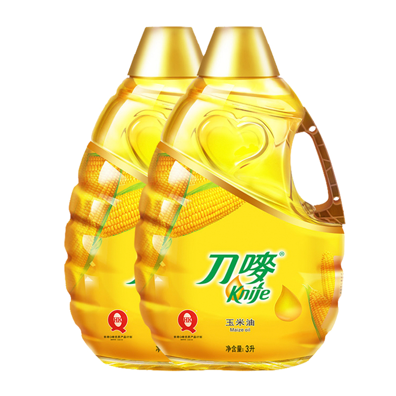 88VIP：刀唛 玉米油食用油3L*2瓶非转基因植物油炒菜烹饪家用食用油 104.41元