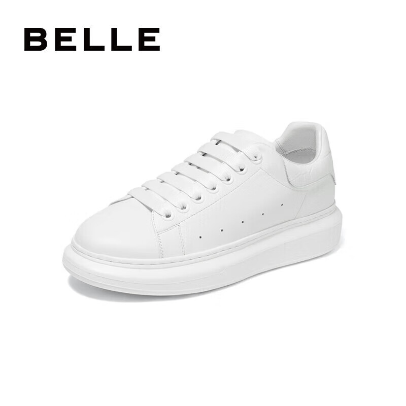 BeLLE 百丽 男款牛皮小白鞋板鞋 A1160CM3 296.7元包邮（双重优惠）