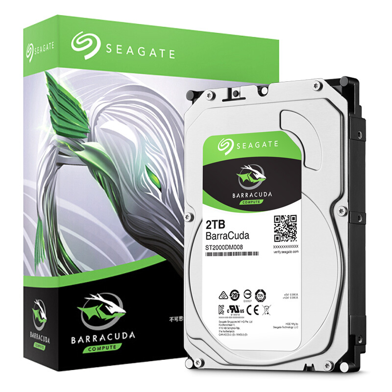 SEAGATE 希捷 台式机硬盘 2TB 7200转 256MB 机械硬盘 SATA 希捷酷鱼系列 电脑硬盘 3