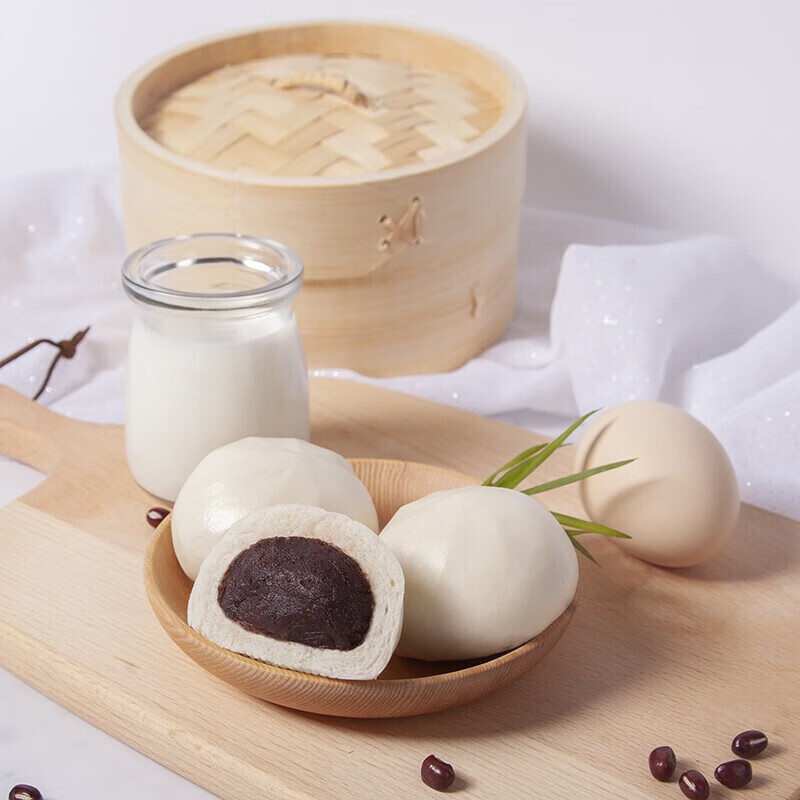有券的上:安井 豆沙包 360g(12只装 早餐 包子馒头 儿童口味 早茶点心) 7元