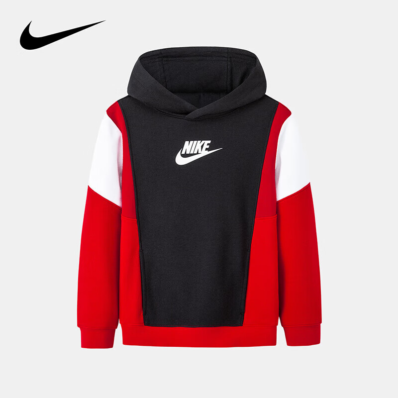 NIKE 耐克 童装男童卫衣春季新款儿童圆领卫衣小童上衣打底衫 92.9元