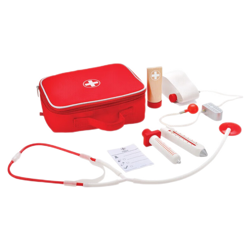 Hape 木质化妆仿真包梳妆台套装 小小医疗包 88元（需用券）