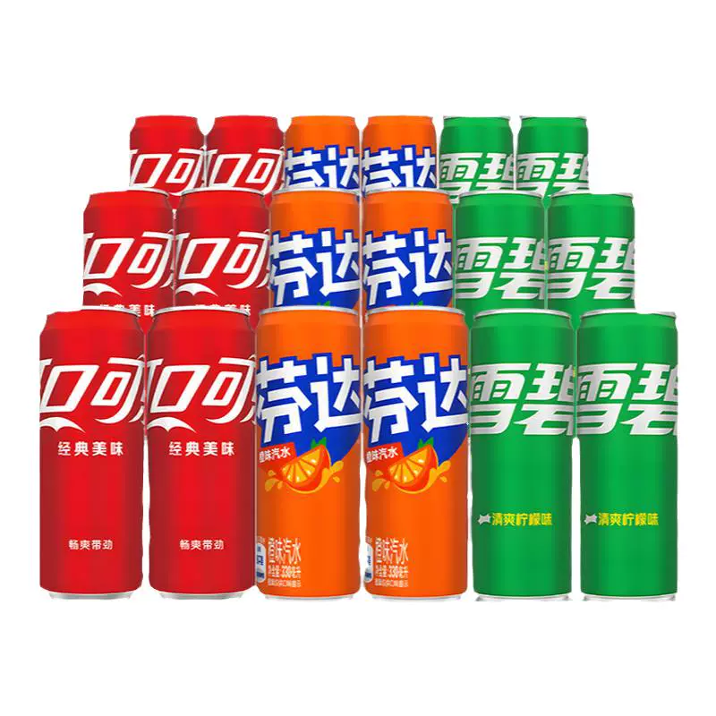 Coca-Cola 可口可乐 330ml*18罐混合碳酸饮料 ￥42.9