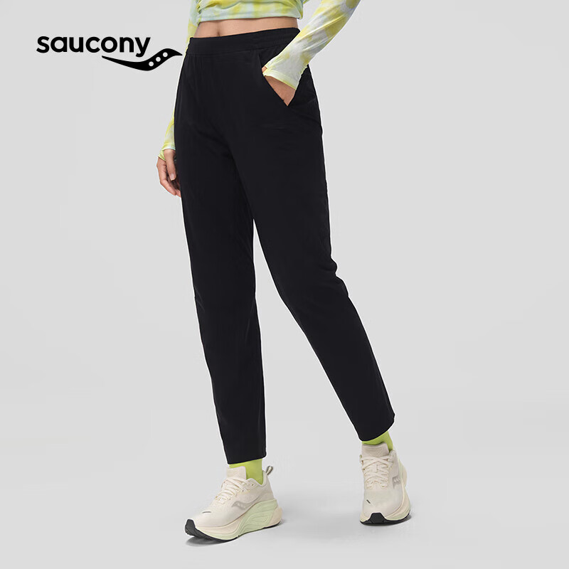 索康尼 saucony 运动生活梭织长裤女4D长裤正黑色M 519元