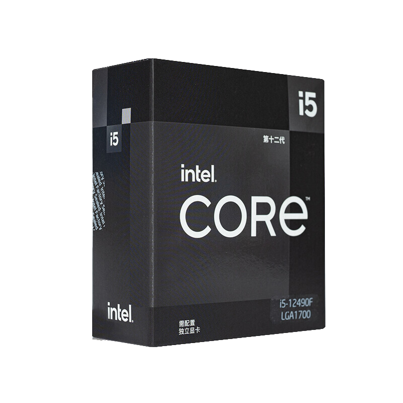 英特尔(Intel) i5-12490F 酷睿12代 处理器 6核12线程 单核睿频至高可达4.6Ghz 20M三
