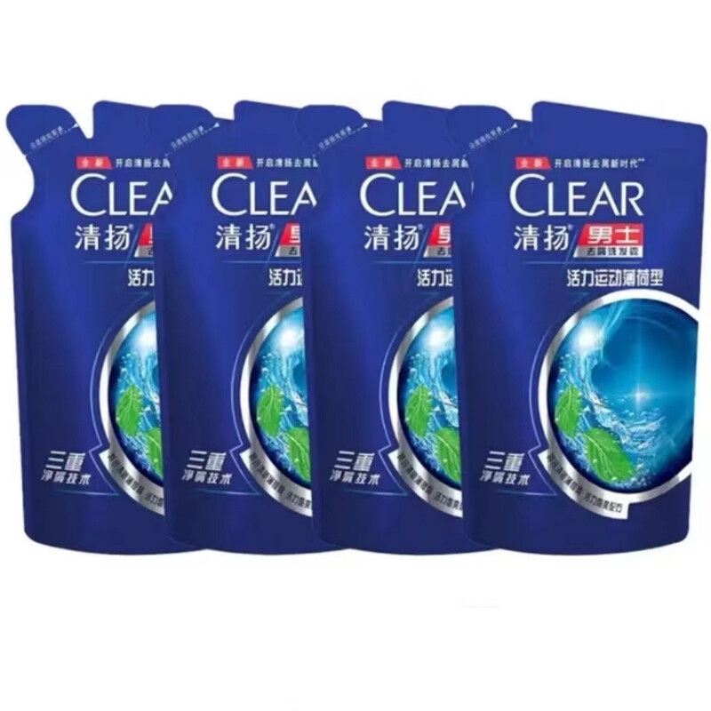 CLEAR 清扬 洗发露 活力运动薄荷型200g*4袋 新老包装随机发 19.9元