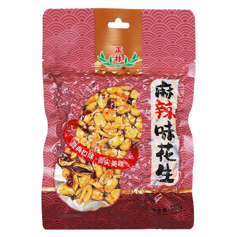 正林 麻辣味花生180g/袋休闲网红零食小吃下酒菜坚果 花生仁 1.58元