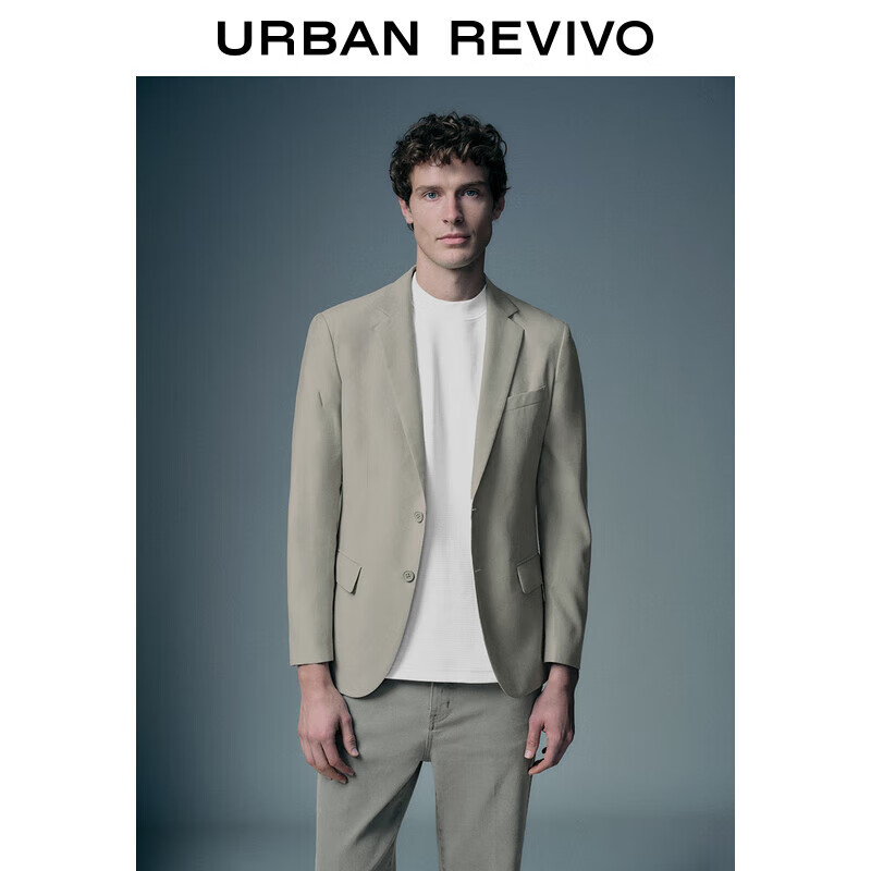 URBAN REVIVO UR2024夏季新款男装经典商务通勤百搭单排扣西装外套UMU140002 759元