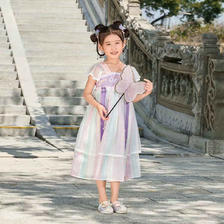 JELLYBABY 女童唐装 中国风连衣裙 汉服 紫色 139元（需用券）
