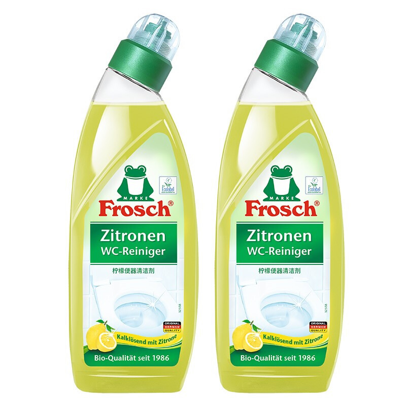 Frosch 福纳丝 柠檬清香型洁厕灵 750ml*2 洁厕液 马桶清洁 德国原装进口 58元