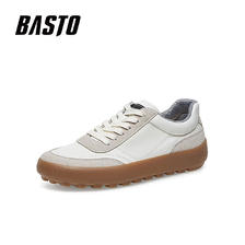 PLUS会员：BASTO 百思图 拼色板鞋情侣休闲鞋 Y1101AM3 103.96元包邮（需凑单，多