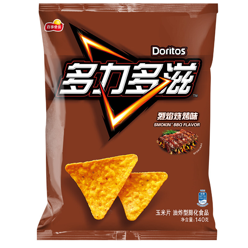 多力多滋 plus会员：Doritos 多力多滋 玉米片 烈焰烧烤味 140g 3.45元