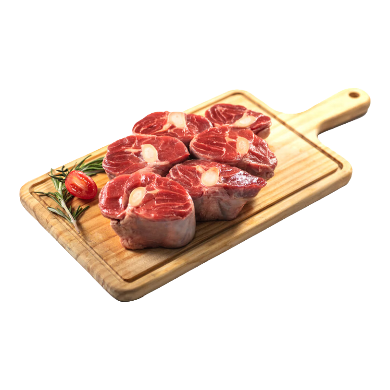 再降价：天顺源 草饲散养 原切羊小腿块 新西兰带骨羔羊腿块 净重2斤 53.9元