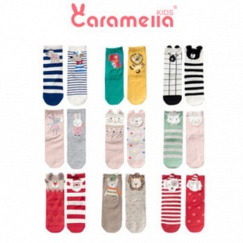 多款可选：caramella 秋冬儿童中筒袜 2双装 *4件 