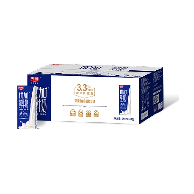 光明优加 纯牛奶 250ml*24盒 学生早餐奶 58.55元(需领券)