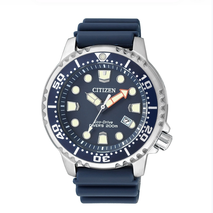 CITIZEN 西铁城 男士指针光动能橡胶表带手表 Promaster Marine,蓝色 1109.78元