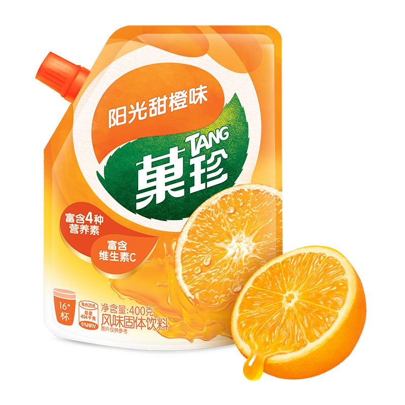 TANG 菓珍 果珍果汁粉补充维VC甜橙味冲饮夏日饮品0脂肪固体饮料400g 12.25元