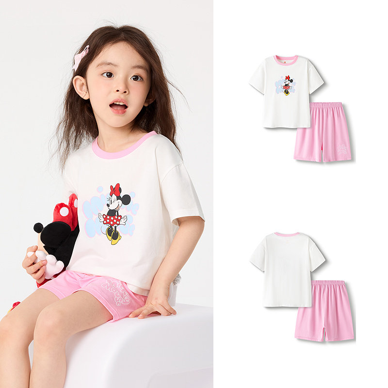 巴拉巴拉 儿童睡衣套装夏季空调服男女童家居服抗菌萌 49.9元