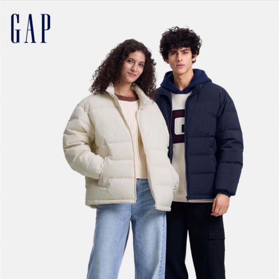 Gap 2024秋冬新款刺绣logo 羽绒服纯色外套 3色可选 249元（需入会）