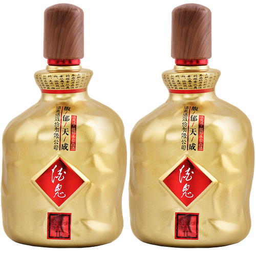 酒鬼 馥郁天成双瓶 酒鬼官方 酒鬼酒 白酒一键价保 两斤 大容量 52度 1000mL 2