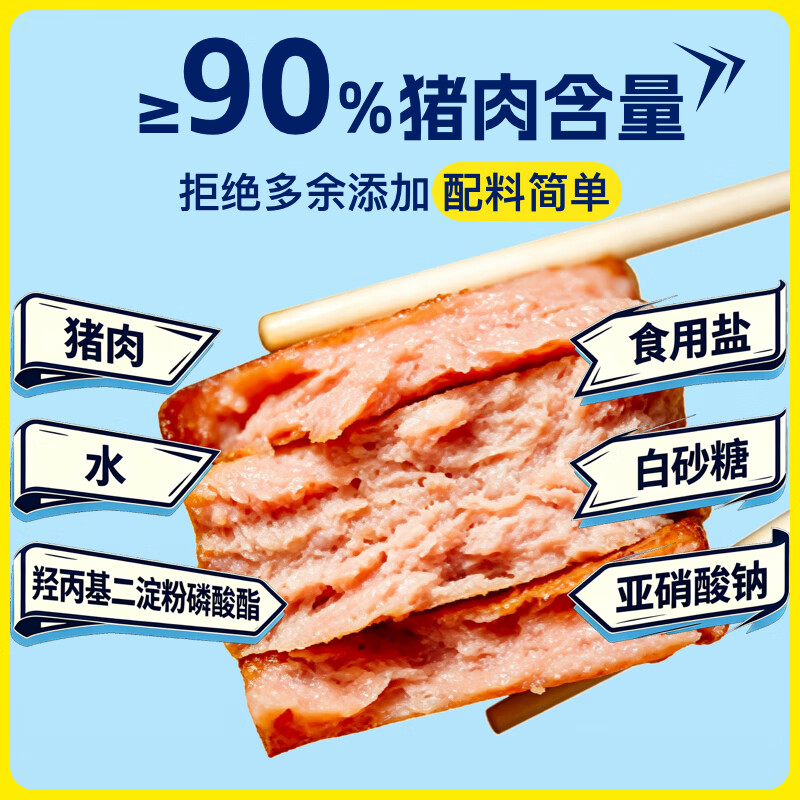 世棒 午餐肉罐头 清淡198g*4罐+经典198g*2罐 59元 - 清风线报