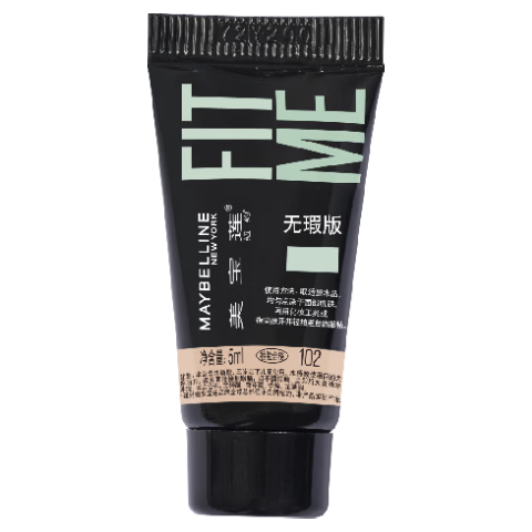 美宝莲 粉底液无瑕版小绿瓶 102号色 5ml 3.9元（需用券）