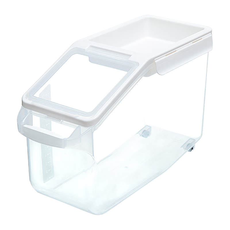 禧天龙 加厚透明米桶 带滑轮 12L装 49.9元