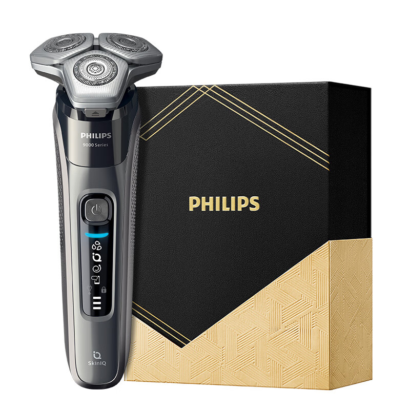 值选、以旧换新补贴：PHILIPS 飞利浦 S9647/37CBP 电动剃须刀蜂巢9系 鎏金礼盒 1