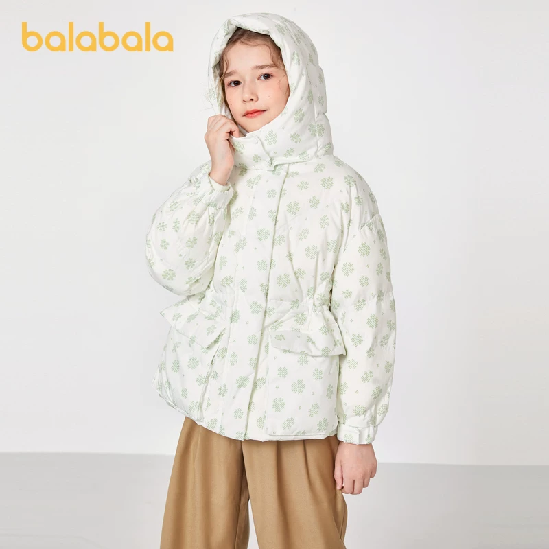 巴拉巴拉 童装女童羽绒服秋冬季儿童连帽保暖外套收腰时尚中大童潮 75.91元 - 线报酷