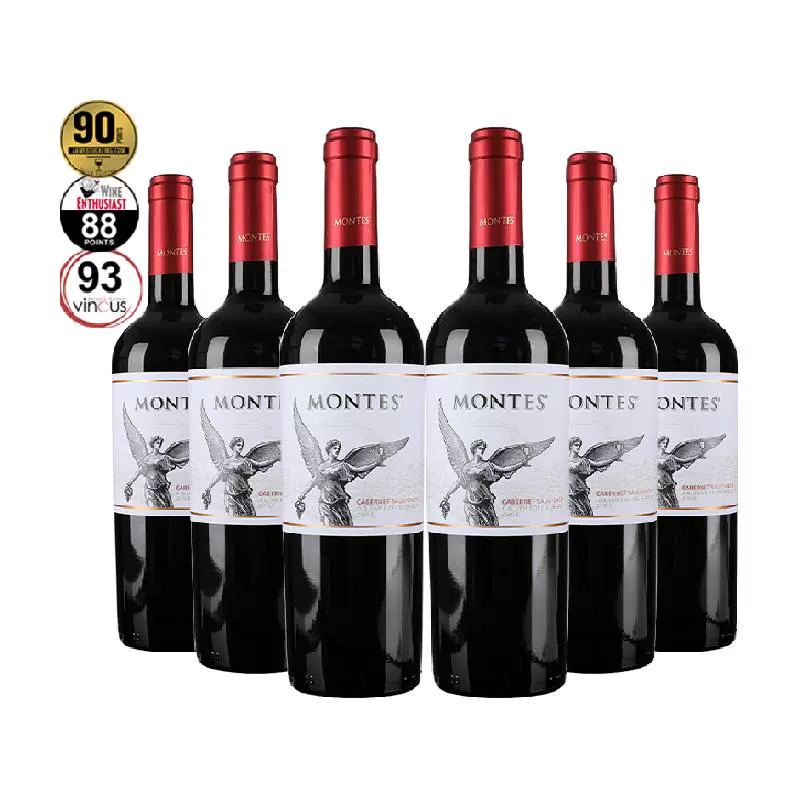 MONTES 蒙特斯 经典赤霞珠干红葡萄酒750ml*6瓶 ￥326.7