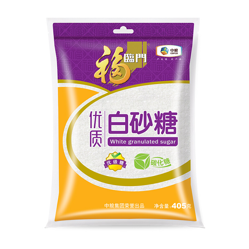 福临门 优级白砂糖 白糖 碳化糖 调味糖405g 中粮出品 2.9元
