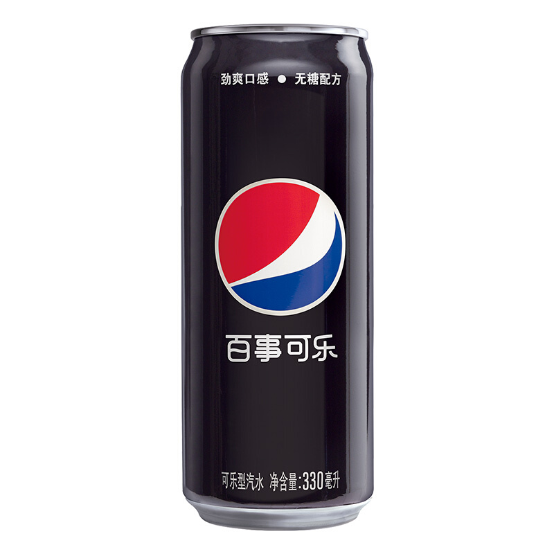 pepsi 百事 可乐 无糖黑罐 Pepsi 细长罐 330ml*24听（新老包装随机发货 ） 49.5元