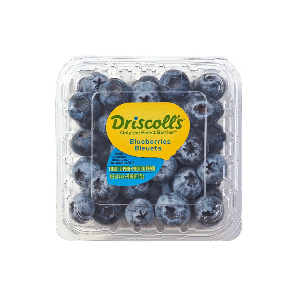 怡颗莓Driscoll’s 秘鲁进口蓝莓125g*12盒（中果14mm+）+赠同款4盒 239元包邮（含