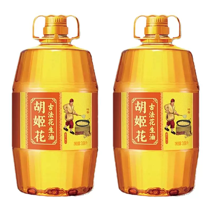 胡姬花 花生油古法花生油3.68L*2瓶 ￥149.9