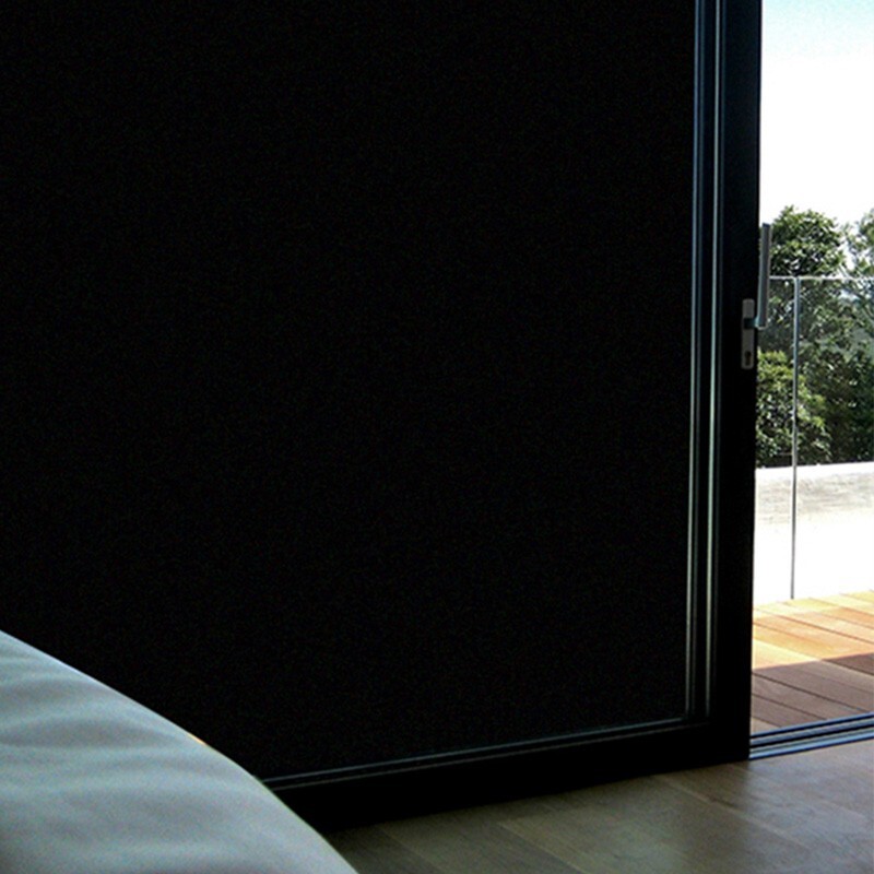 晴画黑色不透光玻璃贴纸全遮光膜窗户贴膜门窗太阳膜遮阳防晒隔热保温