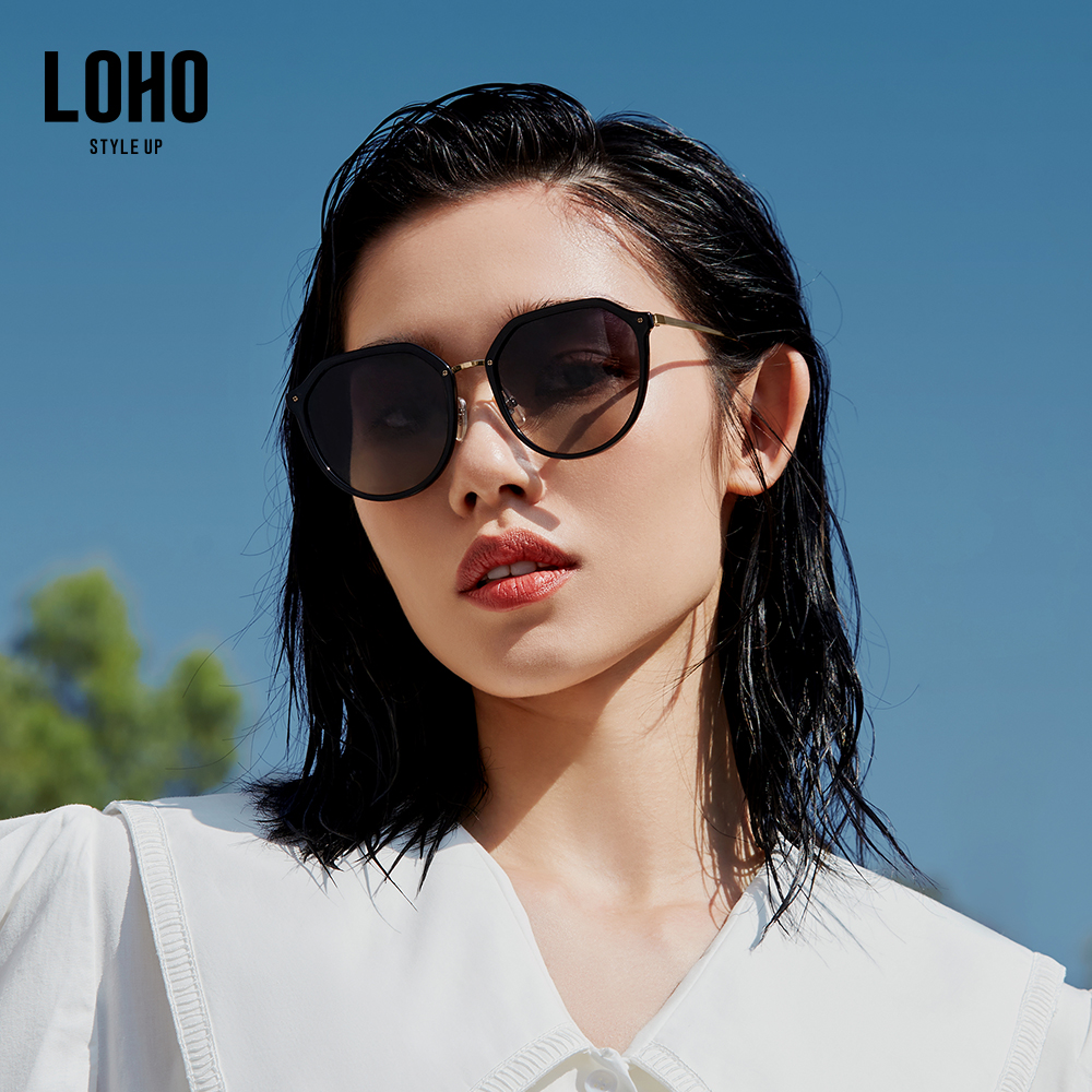 LOHO 太阳镜女士偏光墨镜高级感ins防晒防紫外线开车眼镜出街墨镜 101.97元（