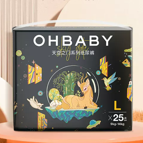 OHBABY欧贝比天空之门拉拉裤纸尿裤 券后59元