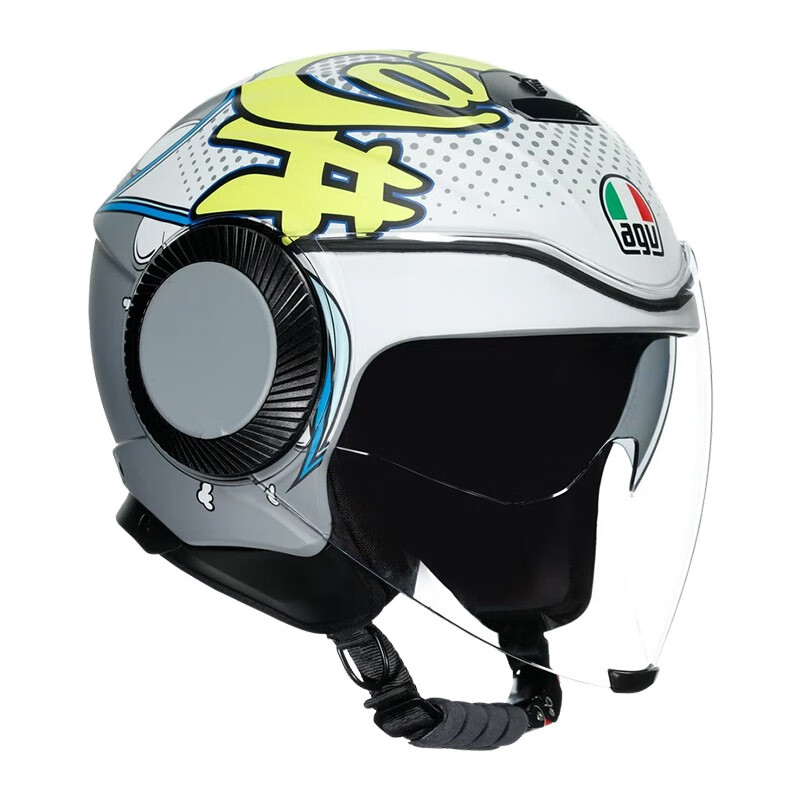AGV 爱吉威 ORBYT城市系列摩托车头盔 男女通用 哑光灰/卡通黄图案 S 745.01元（