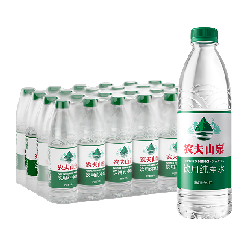 农夫山泉 饮用纯净水 550mL*24瓶 ￥18.9