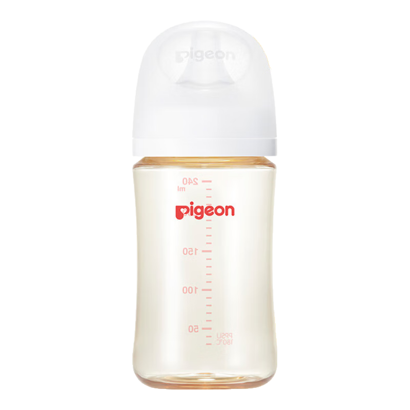 双11狂欢：贝亲 Pigeon 自然实感第3代 婴儿PPSU奶瓶 宽口径 240ml AA192 L号 6个月