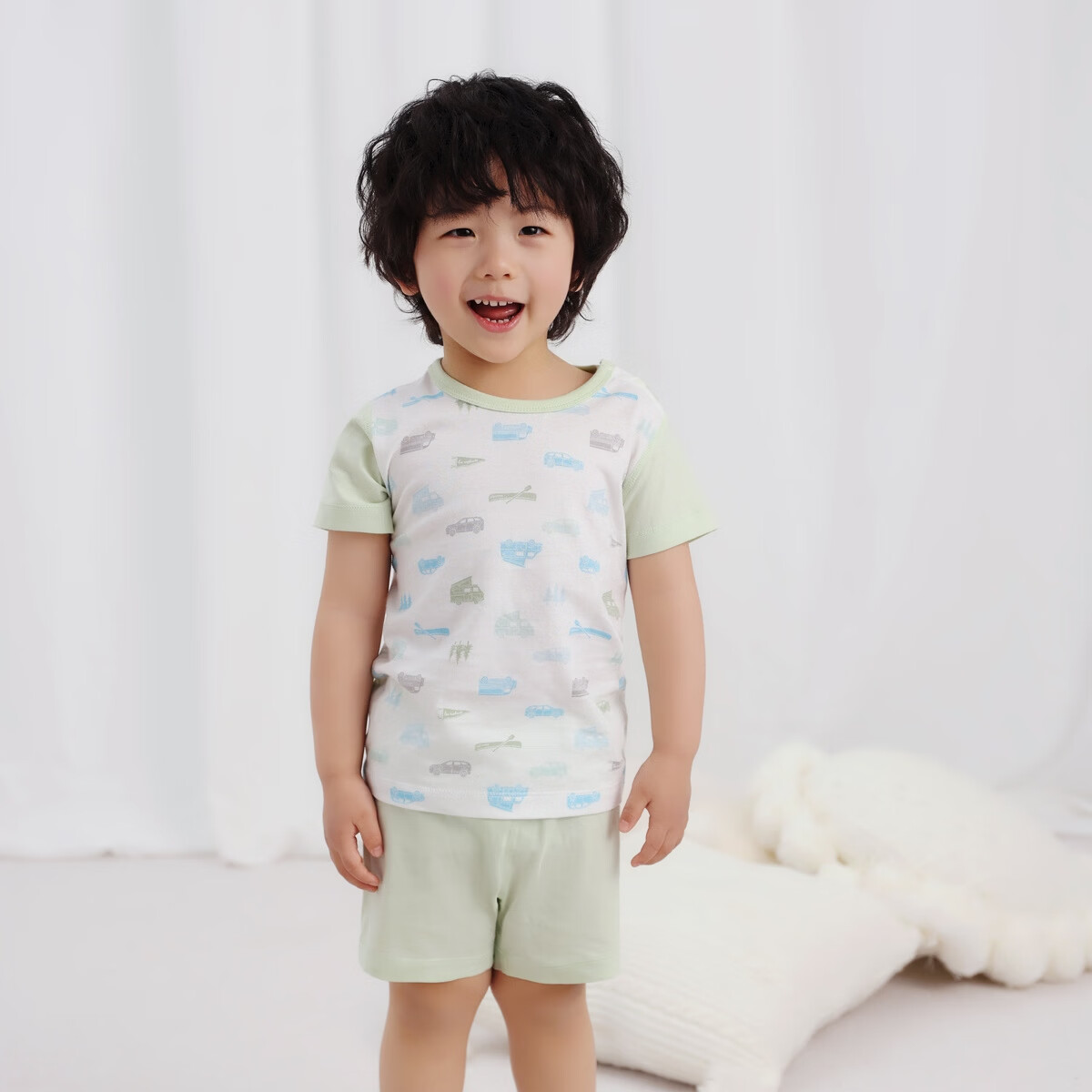 丽婴房 男女宝宝纯棉短袖睡衣套装夏季 海洋传奇 39元（需用券）
