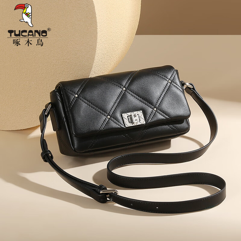 啄木鸟 真皮小众菱格小香包 91元（需用券）