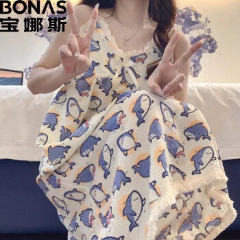 BONAS 宝娜斯 女士睡裙带胸垫（多款可选）J8022 ￥29.65
