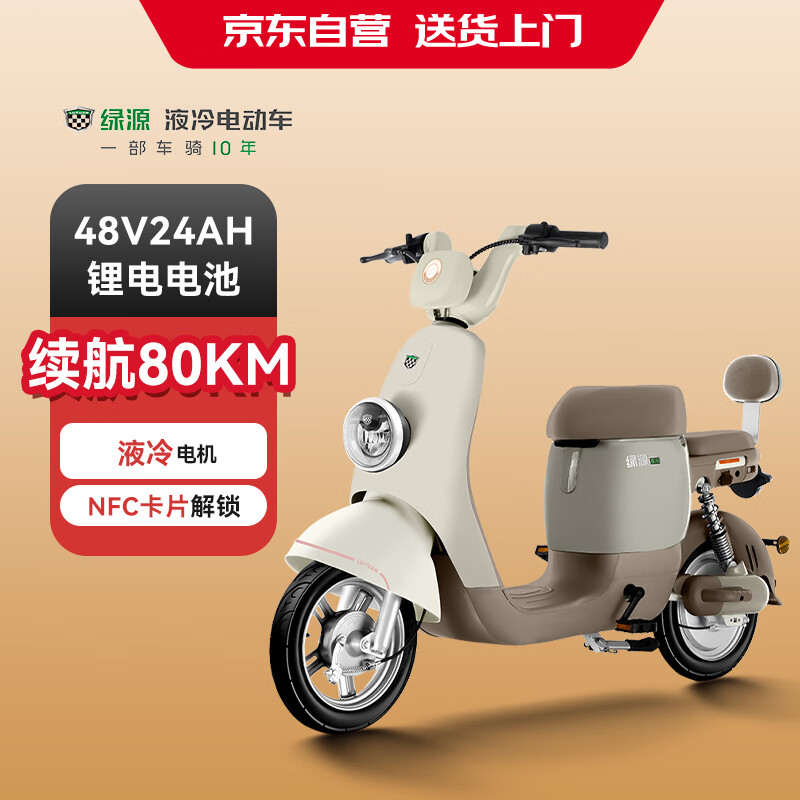 LUYUAN 绿源 ZKT 电动车 TDT7407Z 48V24AH锂电池液冷电机长续航 1399元